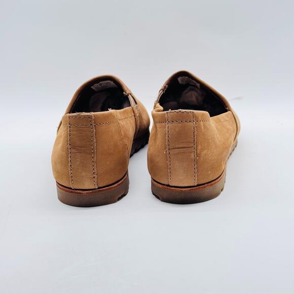 LL Bean Shoes Womens 7.5 Brown Leather Loafers Campo Casual Slip On Flats - Picture 7 of 13